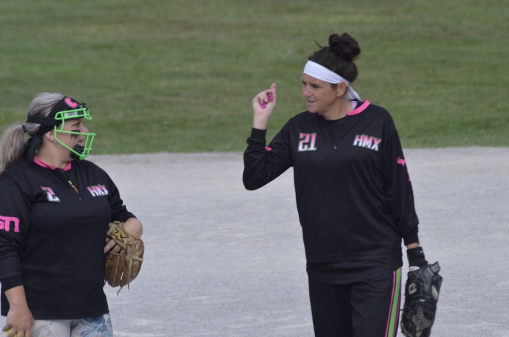 A player fielding the ball