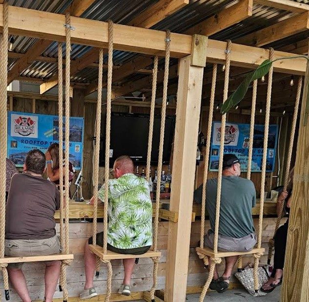 Lakeside tiki bar